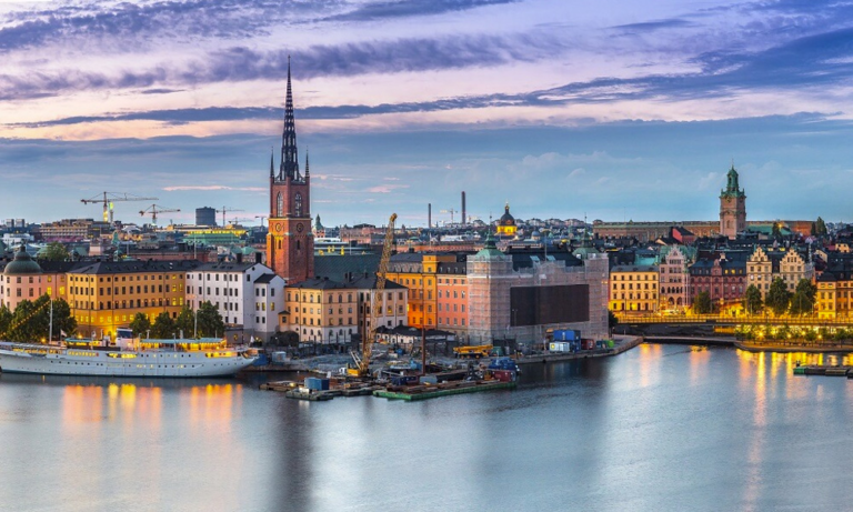 stockholm with a body of water